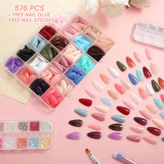 Artificial Nails Pack - 576 Nails with free delivery