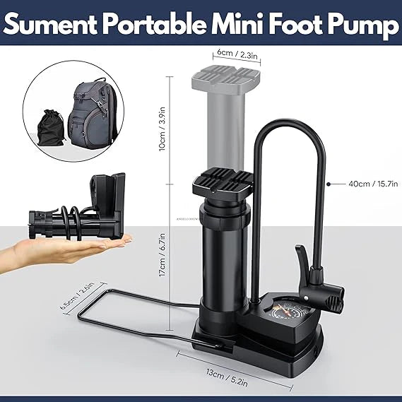 šBike Pump | Foot-Operated Cycle Pump with Pressure Gaugeš“āāļø
