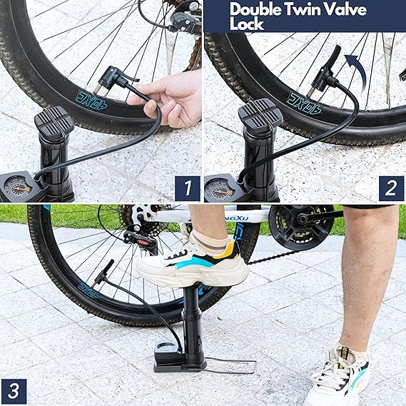 šBike Pump | Foot-Operated Cycle Pump with Pressure Gaugeš“āāļø