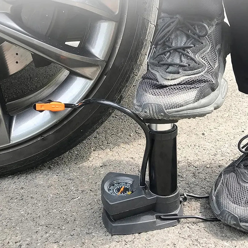 šBike Pump | Foot-Operated Cycle Pump with Pressure Gaugeš“āāļø